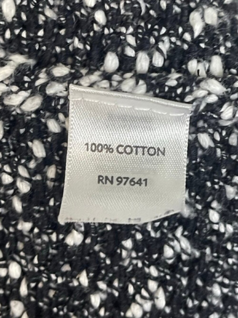 J JILL | Wearever Collection Black and White Open Front Cardigan | Size M - Picture 10 of 13
